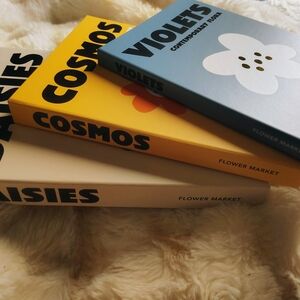 Coffee Table Book Trio - Yellow, Blue, Cream